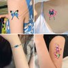 30 Sheets 3D Butterfly Temporary Tattoos for Women and Girls, Muulaii Waterproof Fake Tattoo Stickers, Colorful Butterfly Body Art Temporary Tattoos in Bracelets, Back, Wrist and Arm Bands