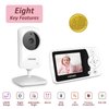 VTimes Video Baby Monitor with Camera and Audio No WiFi 2.4" Screen, Portable Baby Camera, Baby Camera Monitor Night Vision, 1000ft Range, 2X Zoom, Ideal for Baby Elderly Pet (NO Charging Plug)