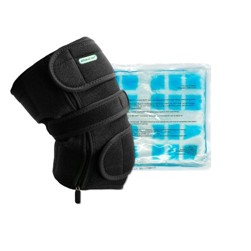 NatraCure Hot & Cold Knee Wrap Brace Support for Knee Pain - Knee Hot Cold Ice Pack Wraps for Swelling Relief for Men & Women - Post Knee Surgery Recovery Gift Must Haves - Knee Wraps for Pain Relief