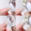 Dornail Clear Silicone Nail Stamper French Tip Nail Art Stamper Jelly Stamper for Nails French Nail Stamper Kit Manicure Nail Art Tools