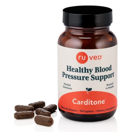 ruved Carditone, Doctor-Formulated, All-Natural Ayurvedic Herbal Supplement, Trusted for Over 30 Years, 30 Vegetarian Caplets