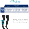 NuVein Sheer Compression Stockings for Women, 15-20 mmHg Support, Medium Denier, Thigh High, Closed Toe, Black, Small