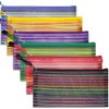 Selizo 6 Pcs Pencil Pouch Plastic Pencil Cases Zipper Mesh Pouch Bag for Office Pen Cosmetic Makeup