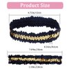 GORGECRAFT 10Pcs Sequin Headband Sparkling Wide Headband Elastic Glow Stretch Sparkle Glitter Fashion Adjustable Hair Band Accessories for Women Sports Dance Party Teams Store, Black-Gold Stitching