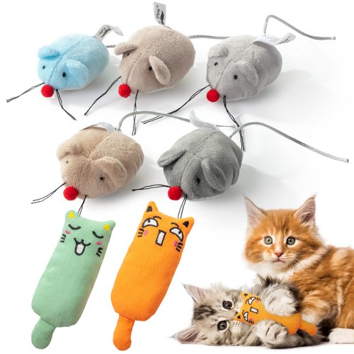 Mr. Pen- Catnip Toys, 7 Pcs, Mouse Cat Toy, Catnip Toys for Indoor Cats, Cat Nip Toys, Catnip Toy...