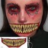 KSTBJN Halloween Temporary Tattoos, Horror Mouth Halloween Temporary Stickers 10 Sheets Prank Makeup Face Decals Halloween Clown Bloody Mouth Fake Tattoos Prank Props for Halloween Party Decorations