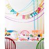 Talking Tables RAIN Happy Birthday Rainbow Shaped Plates Party Decorations, Pack of 12, Width 24cm, 9", Gold Foil and Mixed Colors