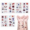 24 Sheets Ice Hockey Temporary Tattoos, Birthday Decorations Hockey Party Favors