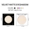 Erinde Single Beige Matte Eyeshadow Palette, Velvet Eye Shadow Compact Powder Primer Base Makeup, Neutral Nudes Naked Matte Pressed Powder Eye Shadow Palette, 06# Beige