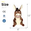 Easfan Donkey Hand Puppet Plush Animal Toy with Movable Mouth for Role Play Storytelling Preschool Teaching Birthday Gifts for Kids Boys Girls Brown, 13''