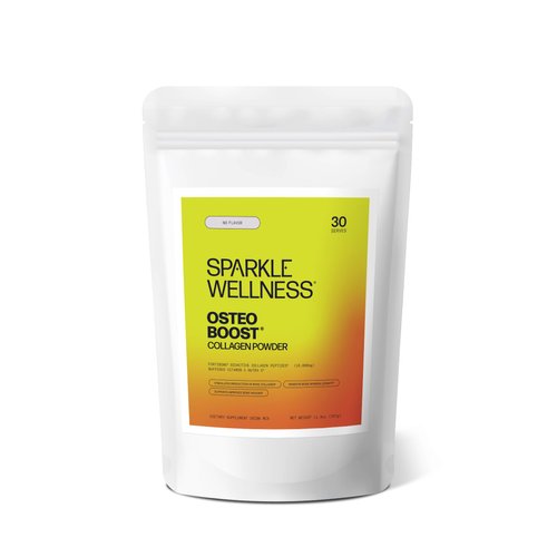 Sparkle Wellness Osteo Boost (No Flavor) [30 Serves] | Collagen Powder Supplement | FORTIBONE Bioactive Collagen Peptides and Buffered Vitamin C Nutra C | Bone Supplements