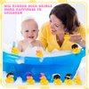 Guiqulai 24 Set Mini Rubber Ducks with Wig Necklace and Sunglasses, Rubber Squeaky Ducks Bath Toys Small Rubber Duckies Bulk Cute and Funny Bathtub Toys for Birthday Shower Party Favor