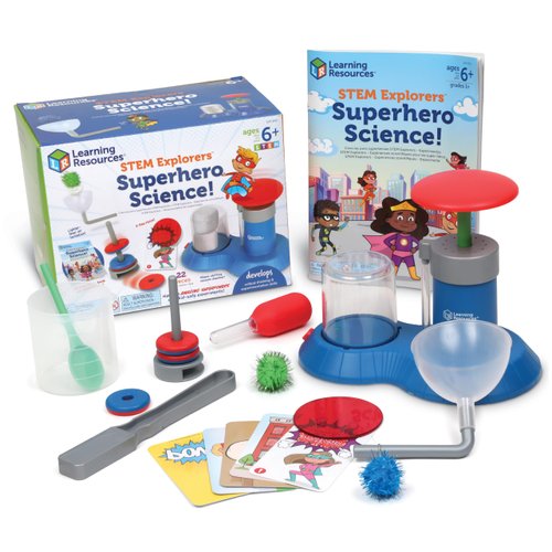 Learning Resources STEM Explorers Superhero Science!, 22 Pieces, Ages 6+, Science Kit, STEM Toys, Science for Kids,Kids