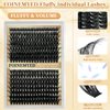 Thick Eyelash Extension 288 Pcs 100D Fluffy Cluster Lash Extension Wispy Lash Clusters D Curl 9-16mm Individual Eyelashes DIY at Home by FOINEMYED