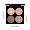 Eyeshadow Quad Makeup Palette, Champagne Rose Pink Dark Brown Bronze Gold Eyeshadow, Velvety Pigmented Blendable Matte & Shimmer Finishes, Long Lasting Waterproof，Featuring A Built-In Mirror