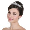 SAMKY Wedding Hair Accessories Bridal Tiara Crown with Rhinestone Crystal Bride's Headpiece