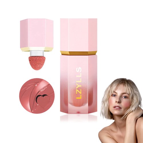 Cream Blush Stick with Brush,Waterproof Multi Cream Blush Stick Makeup,Lightweight,Long-lasting,Easy To Use,2 in 1 Multi Stick Blush for Cheeks & Lip Tint & Eyeshadow Makeup,Suitable for All Skin C2