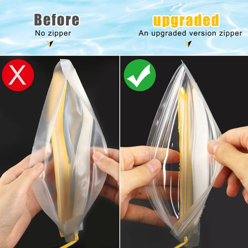 Meetory Clear Waterproof bags Pouch Dry Bags For Camera Mobile Phone Maps Kayak Document Holder - 3 Piece Set Waterproof Plastic Pouch Utility Bags