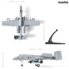 NUOTIE 1/100 A-10 Thunderbolt II (Warthog) Attack Pre-Build Diecast Metal Aircraft Model Kits VX-23 Replica Military Plane for Display Collection or Gift