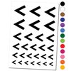 Less Than Math Symbol Temporary Tattoo Water Resistant Fake Body Art Set Collection - Black (One Sheet)