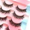 3D 15mm Faux Mink Lashes Natural Eyelash Soft Wispy Cruelty Free Luxury Lashes(15mm D09)