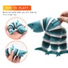 Fidget Slug Toy,3D Articulated Stretch Shark Stress Reliever Hand Toy, Sensory Stress Relief Toy for Adults and Kids, Pressure Relieving and Anti-Anxiety Office Desk Toy(Multi-Color)