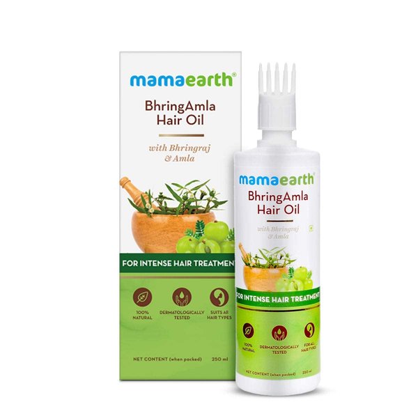 Mamaearth BhringAmla Hair Oil with Bhringraj & Amla for Intense Hair Treatment – 250ml