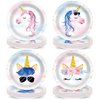 Naozinebi 48PCS Unicorn Birthday Plates Unicorn Party Supplies Magical Unicorn Tableware Rainbow Plates Disposable Paper Plate for Girls Boys Kids Unisex Unicorn Party Baby Shower Favors 6.7*6.7inch