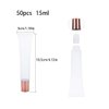 AJLTPA 50Pcs 15ml Lip Gloss Squeeze Tubes, Rose Gold Lip Gloss Containers Empty, Refillable Soft Clear Tubes for DIY Lipgloss Balm Cosmetic (Rose Gold)