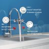 Lunarlipes Faucet Mounted Eyewash Station with Cover, Reliable First AID Emergency Eye Wash Unit for Sink Attachment, for Lab, Factory, Industry Site, Office and Home, Equipped with 4 Adapters