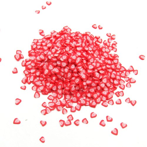 100g Strawberry Nail Art Charms 3D Polymer Slices Fruit Slices Charms for Clay DIY Crafts Decoration Accessories