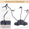 FINGERINSPIRE 3 pcs Action Figure Stand Doll Figure Stand Black Assembly Action Figure Holder Hexagon Display Holder with 12pcs Waist Clips Adjustable Bone Acrylic Support for Dolls Action Figure