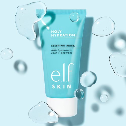 e.l.f. Holy Hydration! Sleep Mask, Ultra-Hydrating Dual-Use Face Mask, Replenishes & Nourishes Dry Skin for a Plumped Up Complexion, 2.7 Fl Oz (80mL)