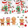 Fancy Land 12 Gingerbread Craft Kit for Kids DIY Create Your Own Foam Gingerbread Man Ornament Self-Adhesive Sticker Sheets Fun Holiday Gifts