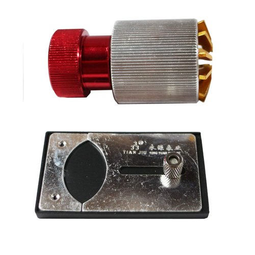 OTOOLWORLD Watch Crystal Remover and Inserter Crystal Lift Glass Remover Inserter Fitting Tool with base