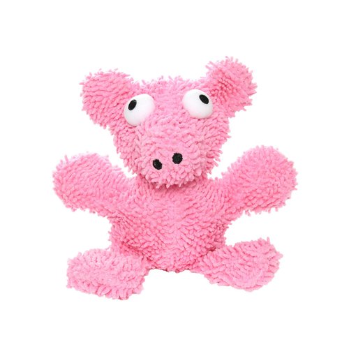 MIGHTY- Microfiber Ball Pig – Made with Squeaker Balls and Minimal Stuffing. Strong & Tough. Interactive Play Dog Toy. Machine Washable & It Floats (Medium)