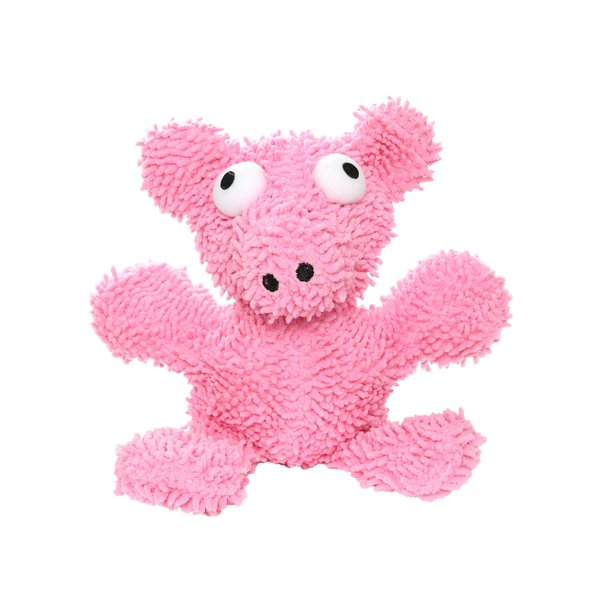 MIGHTY- Microfiber Ball Pig – Made with Squeaker Balls and Minimal Stuffing. Strong & Tough. Interactive Play Dog Toy. Machine Washable & It Floats (Medium)