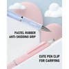 Nicpro 6PCS Pastel Mechanical Pencil 0.5 & 0.7 mm for School, with 12 tubes HB Lead Refills, 3 Erasers, 9 Eraser Refills For Student Writing,Drawing,Sketching, Blue & Pink & Violet Colors - With Case