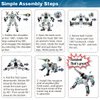 Wenbeier Animal Transforming Robot Toys 10 Inches Tiger Action Figure for Kids Deformation Assembly Robot for Boys & Girls Ages 6 7 8 9 10