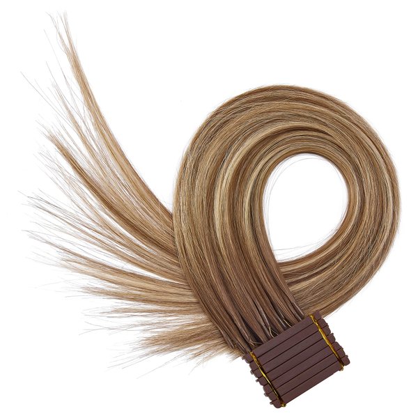6D Hair Extensions 100% Real Human Hair 13pcs 52g/pack No-Trace Hair Extensions (16 inch #4/27/4)