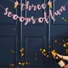 Kaakswa Three Scoops of Fun Birthday Banner, Ice Cream 3rd Birthday Decorations for Girls, Summer Ice Cream Theme Three is So Sweet Birthday Party Supplies, Pink Glitter