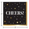 Creative Converting Golden New Year Beverage Napkins, 5", Multi-color
