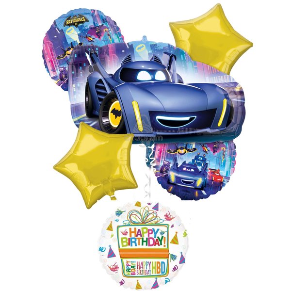 Anagram Batwheels Birthday Party Supplies Balloon Bouquet Decorations, BQ_4203
