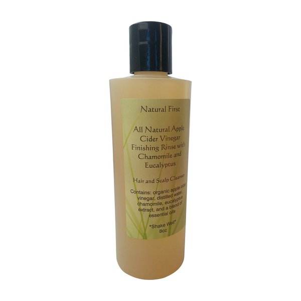 Natural First Organic Apple Cider Vinegar Finishing Rinse w/Chamomile & Eucalyptus 8oz