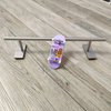 LEEFAI Fingerboard Rail Obstacles 28x5.5cm -Stainless Steel Finger Mini Skateboard Round Rail for Your Fingerboard ramps and Park