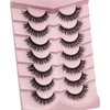MIKIWI Natural False Eyelashes,Soft and Wispy Natural Look Lashes 7 Pairs Strip Lashes Feathery Lashes