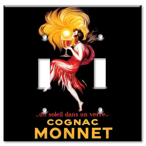 Art Plates - Cognac Monnet Switch Plate - Double Toggle