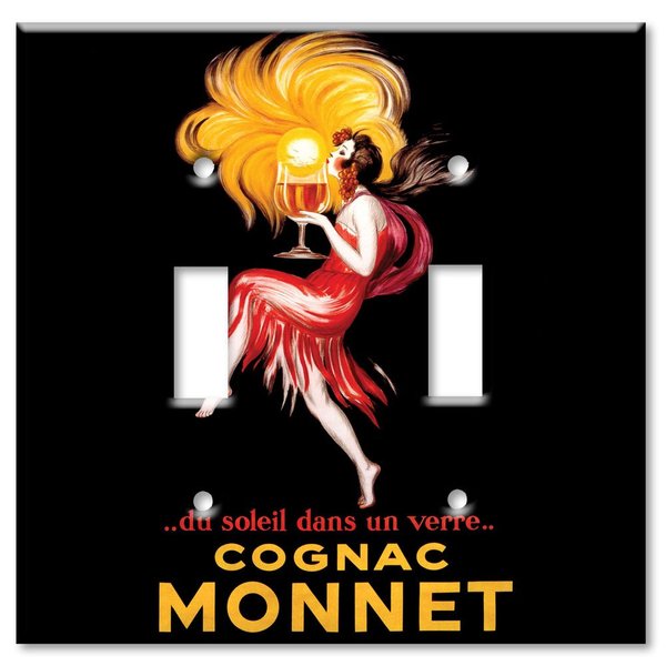 Art Plates - Cognac Monnet Switch Plate - Double Toggle