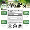 Calcium 1200 mg Plus Vitamin D3, Bone Health & Immune Support - Nature's Calcium Supplement with Extra Strength Vitamin D for Extra Strength Carbonate Absorption Dietary Supplement - 120 Tablets