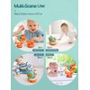 5-in-1 High Chair Toy with Suction Cups Spinner Montessori Toys for Toddler 1-3 Year Old-Fine Motor Infant Tray Sensory Travel Toys for Baby 6-12-18 Months Boy Girl Newborn Birthday Gift